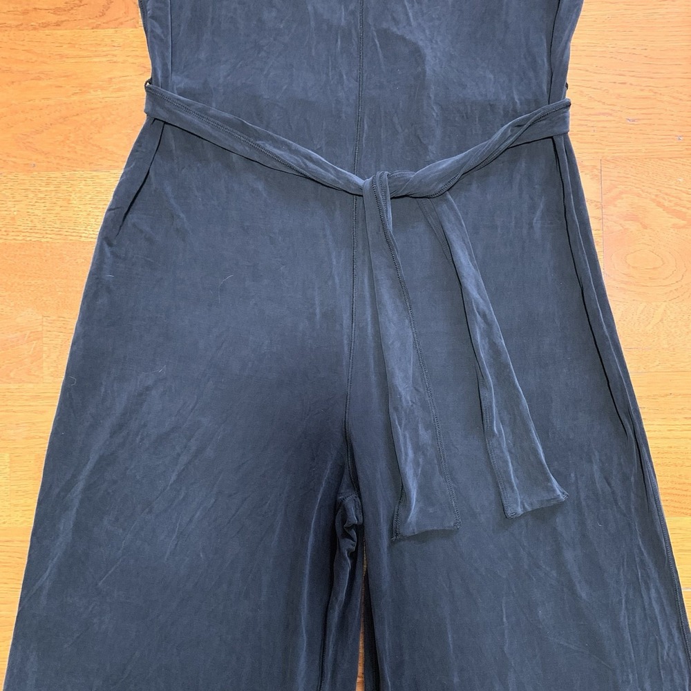 Lululemon Principal Dancer Black Jumpsuit Comfy Size 6 Wide Leg Belted Boho - Picture 5 of 16